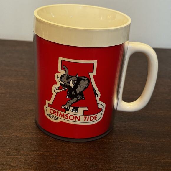 Vintage Thermo-Serv Alabama Crimson Tide Elephant Mug Roll Tide Retro USA NCAA - Picture 5 of 11